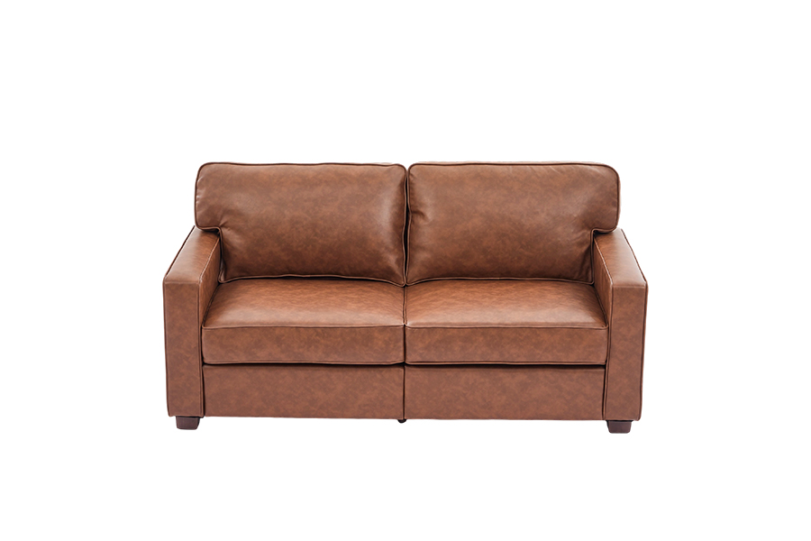 PU imitert skinnsofa, Stol(SF021-BR-S)/Loveseat(SF021-BR-M)/Sofa(SF021-BR-L)