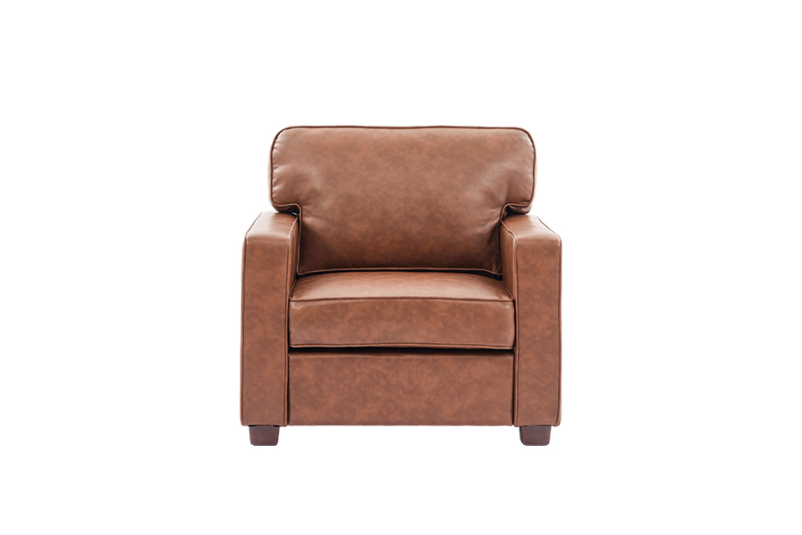PU imitert skinnsofa, Stol(SF021-BR-S)/Loveseat(SF021-BR-M)/Sofa(SF021-BR-L)