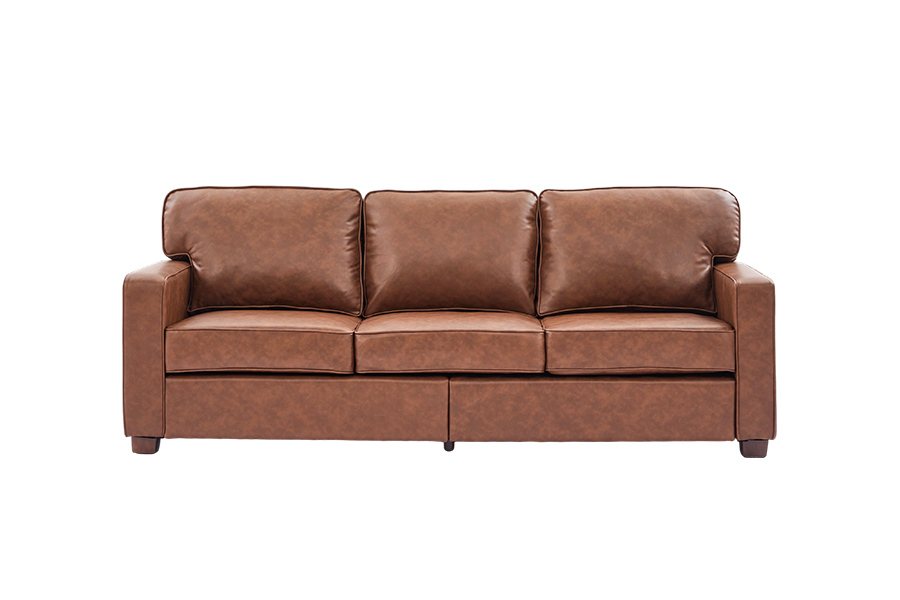PU imitert skinnsofa, Stol(SF021-BR-S)/Loveseat(SF021-BR-M)/Sofa(SF021-BR-L)